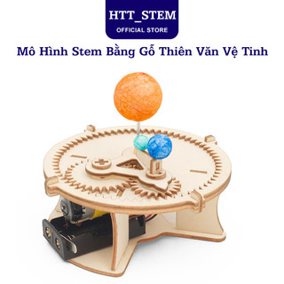 Mô Hình Bằng Gỗ Thiên Văn Vệ Tinh Trái Đất Tự Quay Quanh Mặt Trời Theo Phương Pháp Giáo Dục Stem