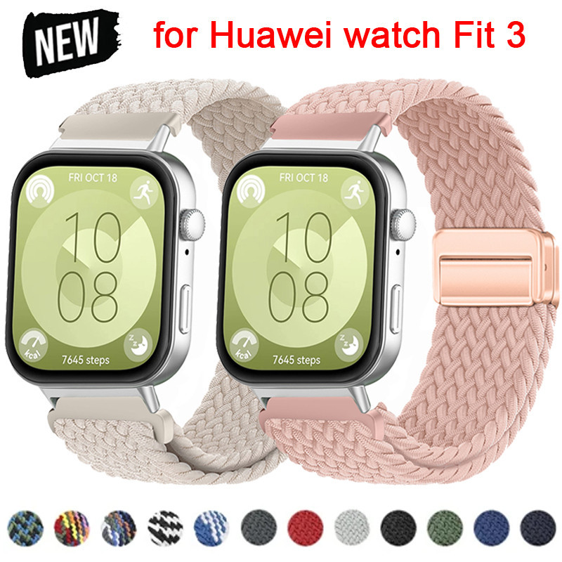 Dây đeo vòng bện Nylon cho huawei Watch fit 3 Dây đeo điều chỉnh khóa từ tính cho huawei Watch fit 2