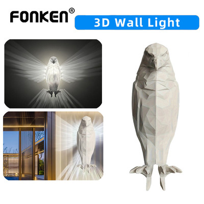 Fonken Chim Đèn Treo Tường Hình Đại Bàng Máy Chiếu Hiện Đại Sáng Tạo Không Khí Sò Ánh Sáng 3D In Cơ Thể Động Vật Chiếu Sáng Lustre