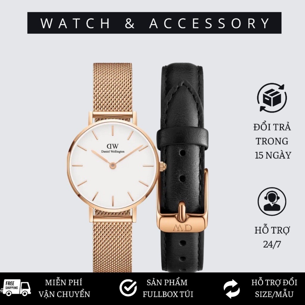Đồng Hồ Nữ Daniel Welington Classic Petite Melrose White + Dây Da Sheffield Chính Hãng - DANIEL WATCH STORE VN