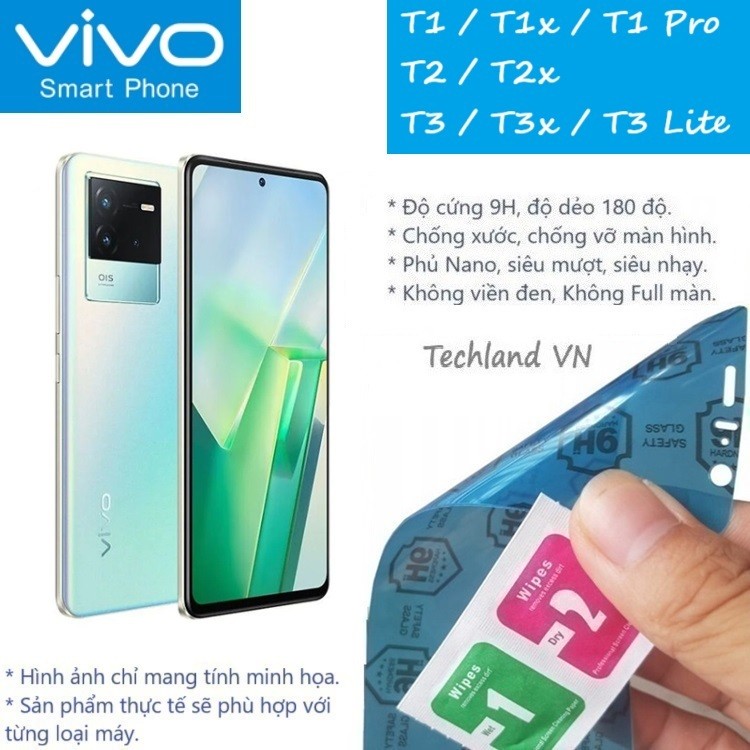 Cường Lực Phủ Nano Vivo T1 / T2 / T3 / T1x / T2x / T3x / T1 Pro / T3 Lite - Trong Suốt, Không Full M