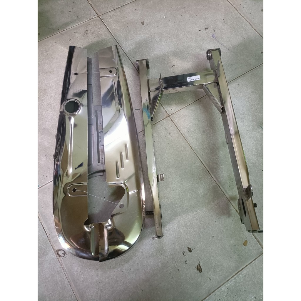 Bộ gấp + bọc sên cho xe Wave S110, Wave RSX110 inox - Phụ tùng nhông xích