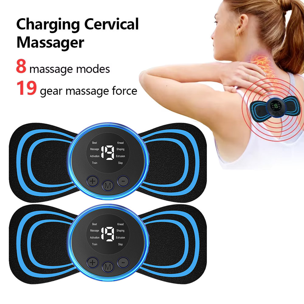 Ems Cổ Cáng Máy Mát Xa Điện Miếng Dán Xung Kích Thích Cơ Di Động Giảm Đau