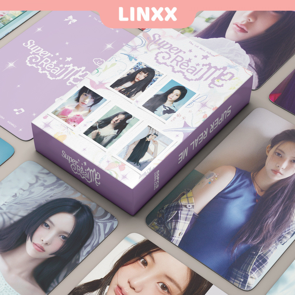 Linxx 55 Chiếc ILLIT SUPER REAL ME Album Lomo Card Kpop Photocards Bưu Thiếp Series