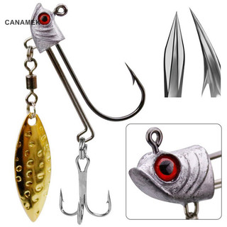 Canamek đầu cá móc 1 chiếc jig đầu móc cá chì móc 7g10g17g jig đầu câu cá móc mới