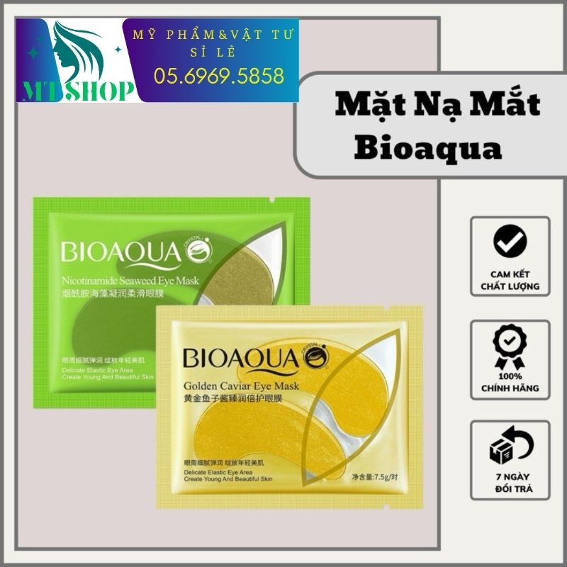 [1 Miếng]🔴Mặt Nạ Mắt Collagen Bioaqua Loại Bỏ Quầng Thâm Mắt, Dưỡng Ẩm, Làm Mờ Nếp Nhăn, Săn Chắc Da Chính Hãng