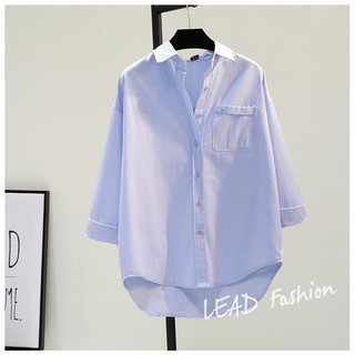 Áo sơ mi nữ cúc túi tay dài kiểu dáng hàn quốc, chất vải thô cotton mềm mại thoáng mát S3214