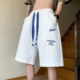 Yd33072b-p25 Hồng Kông Thời Trang Dạo Phố Quần Short Vải Lanh Nam Plus Size Cotton Vải Lanh Năm Điểm Quần Nam Trung Dài Quần Đi Biển