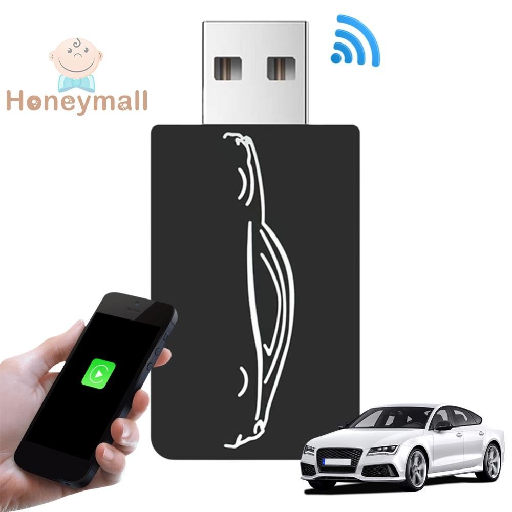 Carplay không dây Android Auto Wireless CarPlay Dongle USB Plug and Play Smart AI Box cho nhà máy CarPlay Android Auto Cars [Honeymall.vn]