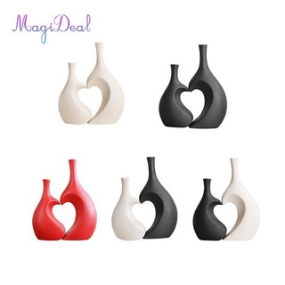 Bình hoa MagiDeal Bình hoa hình trái tim tối giản để trang trí bàn làm việc tại nhà
