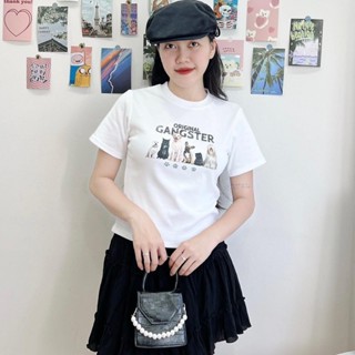 Áo thun borip màu Trắng dễ thương ( freesize dưới 55kg) áo phông nữ form ôm vừa, chất vải co giãn, thoáng mát