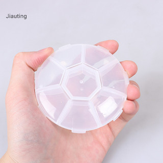 Jiauting Hộp đựng thuốc tròn 7 khe tròn hàng ngày hàng tuần Hộp đựng thuốc chia thuốc Mgn