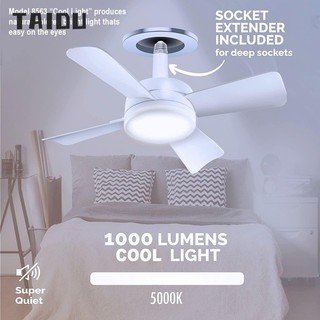 Đèn quạt LED có thể điều chỉnh độ sáng vít điều khiển từ xa thông minh tích hợp đèn quạt trần
