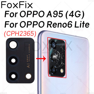 Mặt sau ống kính camera cho oppo a95 4g reno6 lite cph2365 camera sau kính thay thế bằng keo dán