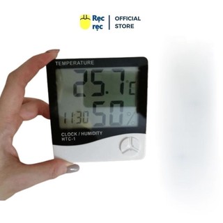 Máy đo nhiệt độ, độ ẩm HTC-1 tích hợp đồng hồ số điện tử