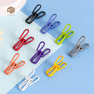 HOPEUP 10 Chiếc Móc Treo Quần Áo Kẹp Đàn Hồi Không Gỉ Chịu Lực Chịu Lực Chống Trơn Trượt Ổn Định Chống Gió Tất Quần Lót Khăn Giữ Kẹp Gói Thực Phẩm Chip Túi Niêm Phong Kẹp