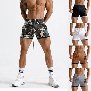 Summer New Men's Fitness Training Sports Leisure Trendy Outdoor Running Beach Shorts Quick-Drying Shorts IK4T