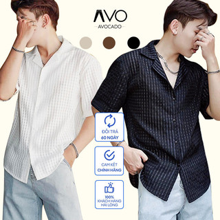 Áo sơ mi nam ngắn tay Áo cộc nam chất Cotton Lưới không nhăn xù thấm hút mồ hôi kiểu dáng hàn quốc Avocado đẹp