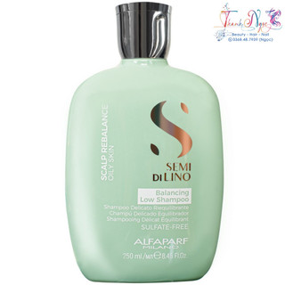 Dầu gội cân bằng dành cho tóc dầu Rebalance Balancing Low Shampoo Alfaparf Milano 250ml - TN