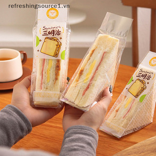 {Rere} 100 chiếc Bao bì nhựa Sandwich Túi tam giác trong suốt cho túi đựng bánh mì Mông Túi trang trí tiệc sinh nhật {RE.vn}