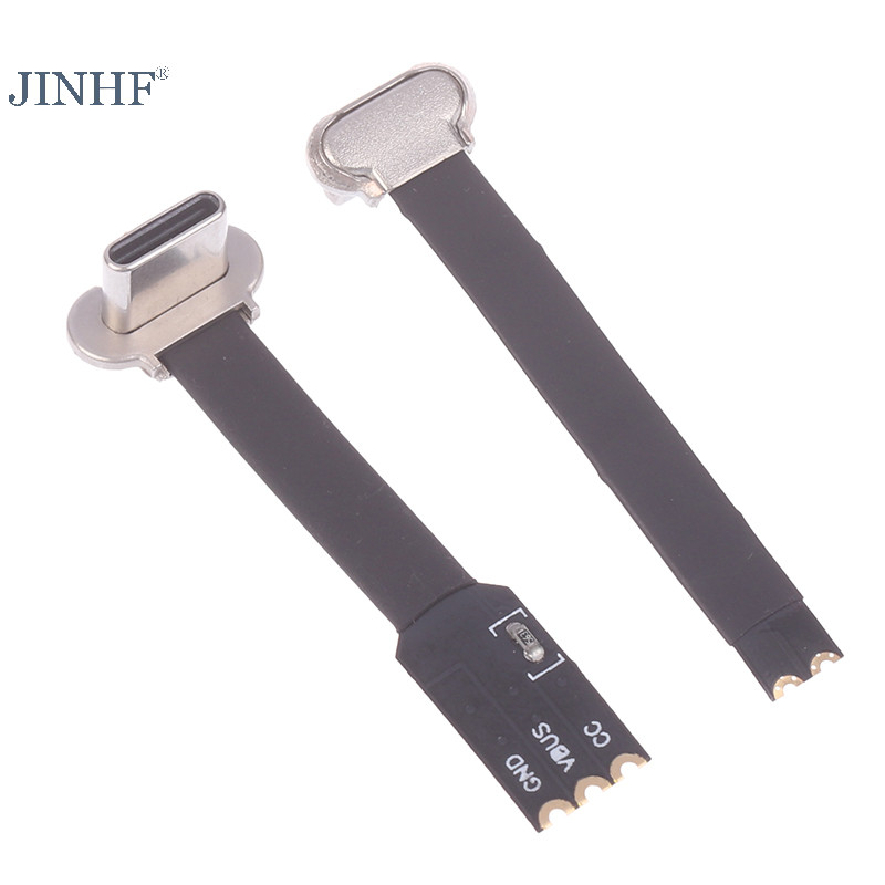 Jinhf Type-C Micro USB Connector FPC 2Pin 3Pin Cáp phẳng mềm Cáp sạc nam Dây sạc nhanh mở rộng cho đ