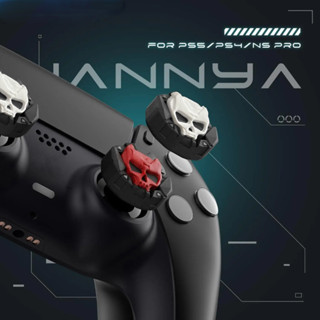 4 Đầu Lâu Silicon Ngón Tay Cái Dính Cầm Nắp Cần Điều Khiển Dành Cho PS5 & PS5 Slim PS4 PS3 Xbox One / 360 Slim Series X / S Switch Pro Vỏ Bảo Vệ