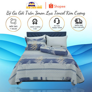 Bộ Ga Gối Trần 3mon Lụa Tencel Kim Cương