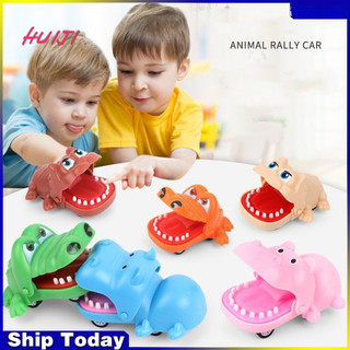 Huijiarthur bé kéo lại đồ chơi hoạt hình cá sấu cắn đồ chơi mini kéo lại quà tặng xe ô tô