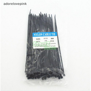 Akvn 100 Cái / túi 3X150MM Dây buộc cáp Nylon nhiều màu có độ bền cao giữa