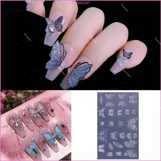 Pepa Nail Art Mold UV Epoxy Resin Keo Khuôn Silicon Ba Chiều Khuôn Bướm