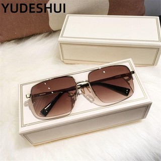 YUDESHUI râm màu nâu, Bán nguyệt được thiết kế đặc biệt để lái xe Kính râm hình vuông, Kính mắt hàng không cổ điển ngoài trời chống tia cực tím hợp thời trang dành cho nam