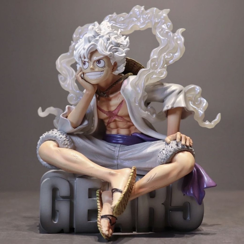 One Piece Ngồi Nika Luffy Cảnh Mô Hình GK Hình One Piece Monkey D. Đồ trang trí ô tô hình Luffy- * -