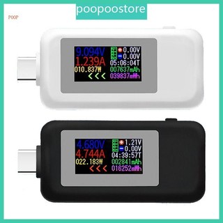 Poop máy đo điện áp hiện tại đồng hồ đo công suất kws-1902c type-c usb test 0-5a 4-30v màn hình màu cho điện thoại di động máy tính cha