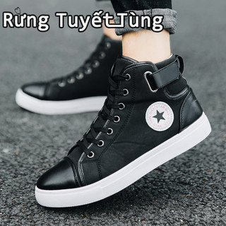 Rừng Tuyết Tùng☘Giày cổ điển mới hợp thời trang Giày bốt ngắn nam cao cổ phiên bản Hàn Quốc Giày cao cổ nam hợp thời trang