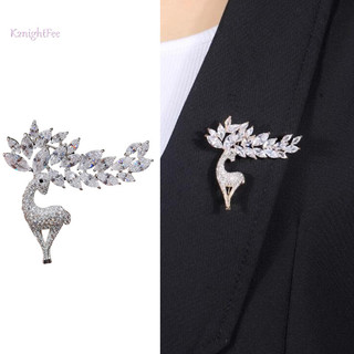 K2nightfee Thời Trang Kim Cương Giả Hình Hươu Thổ Cẩm Tinh Tế Sáng Bóng Pin Corsage Dành Cho Nữ Bé Gái Quần Áo Áo Áo Cưới Phụ Kiện Quà Tặng VN