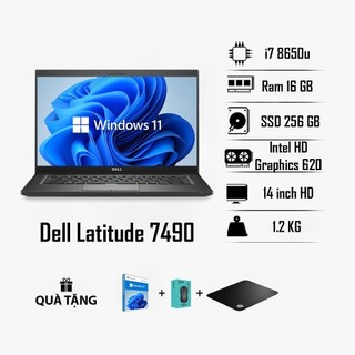 Laptop dell 7490 core i7 - ram 8gb 16gb /ssd 256gb 512gb/màn full hd/mỏng nhẹ đẹp keeng