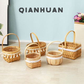 Giỏ Hoa Handmade Xinh Xắn Dùng Để Trang Trí