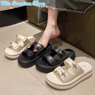Xăng đan hai dây phẳng dành cho nữ Giày đi biển đế bệt sành điệu và đa năng