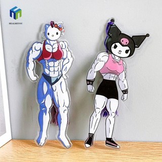 Healmeyou Muscle Kuromi Bookmark, Dấu trang hướng dẫn viên thể dục dễ thương độc đáo, Sáng tạo thú vị Acrylic Trang sách đánh dấu sinh viên