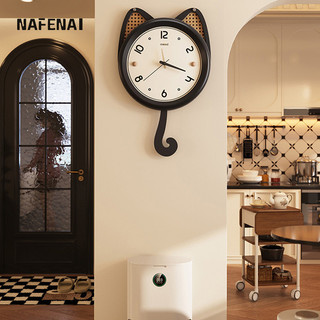 Nafenai Đồng hồ treo tường kiểu Pháp phong cách retro trang trí phòng khách treo tường cao cấp đồng hồ treo tường tranh tường chất lượng cao