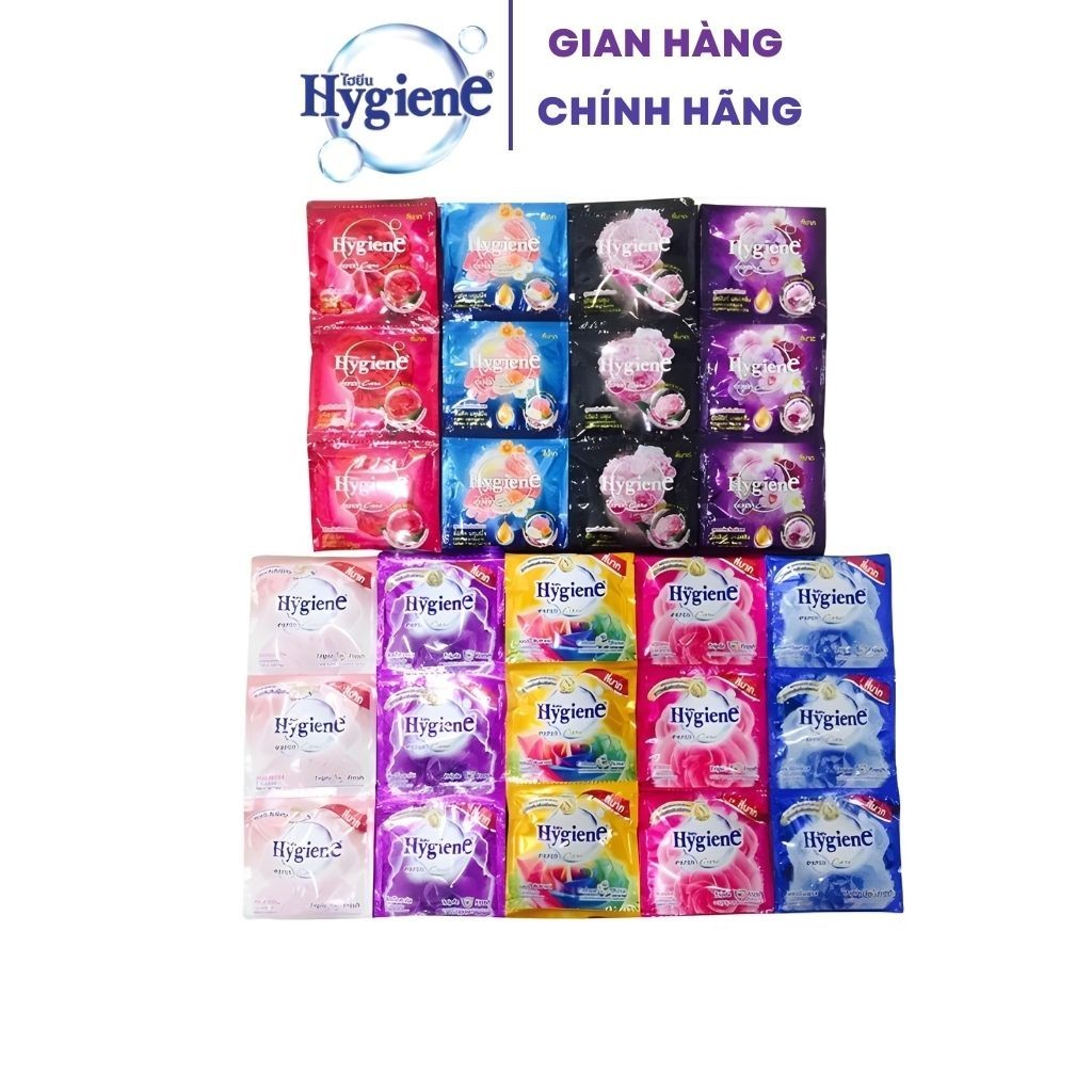ComBo 60 Gói Nước Xả Vải Hygiene Thái Lan Đậm Đặc Siêu Thơm Dây 12 Gói !