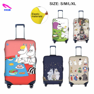 [Còn hàng] Vỏ hành lý du lịch có thể giặt được Moomin Bảo vệ vali hoạt hình vui nhộn Phù hợp với hành lý 18-32 Inch (S-XL)