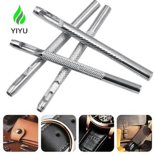 YIYU đục lỗ đai, Bộ đục lỗ bằng da rỗng mạ kẽm, Bộ dụng cụ thủ công bằng da Lỗ tròn Thép DIY Dây đeo đồng hồ Dụng cụ thắt lưng