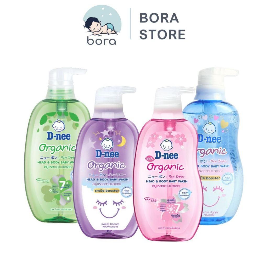 Sữa tắm gội Dnee 380ml, tắm gội toàn thân Dnee Organic chính hãng, dịu nhẹ