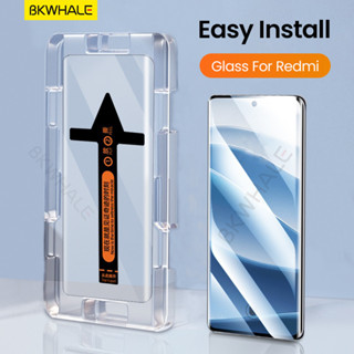 BKWHALE Dễ Dàng Lắp Đặt Kính Cường Lực Cho Xiaomi Redmi Note14 Pro 15 15C 14C 13 Note 12 11 12S 11S K60 K70 E K80 Ultra K90 Pro Max Note13 Note15 Pro + Turbo 3 4 Phim Bảo Vệ Màn Hình