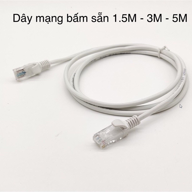 Dây Mạng Bấm Sẵn Dài 1.5m 3m 5m 10m 15m 20m - Dây mạng Internet
