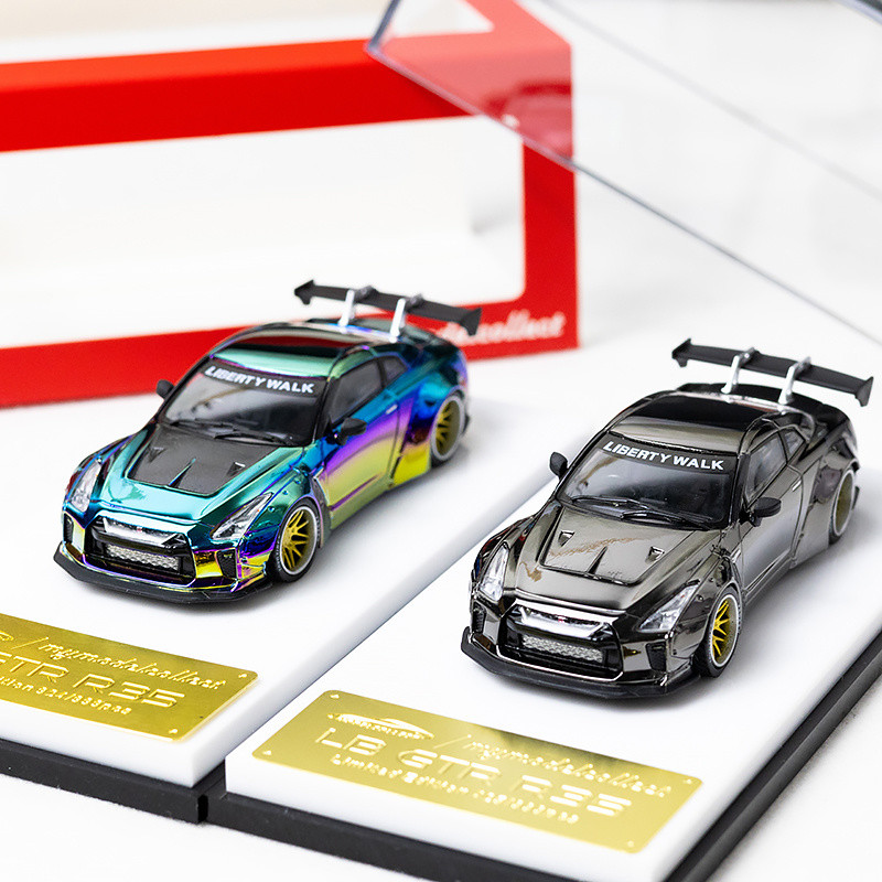MC 1/64 Nissan GTR R35 Phiên bản 1.5 Thân rộng LB Mô hình xe hơi hợp kim Die-cast Đồ chơi xe hơi Quà
