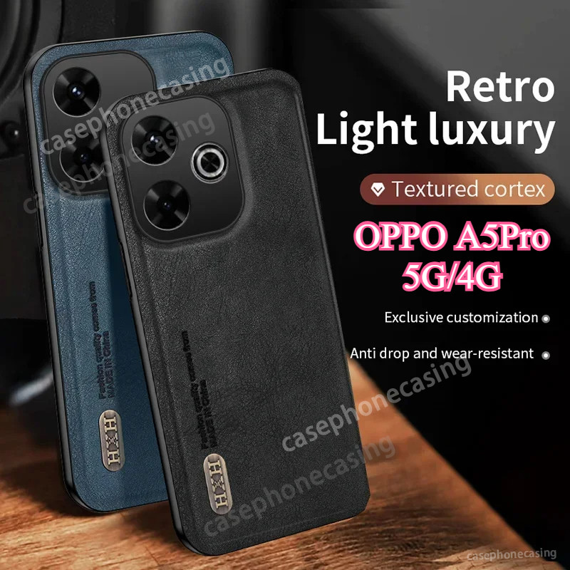 Ốp Lưng Cho OPPO A5 Pro A5Pro OppoA5Pro 5G 4G 2025 Ốp Điện Thoại Từ Da Mờ Mềm Toàn Ống Kính Camera B