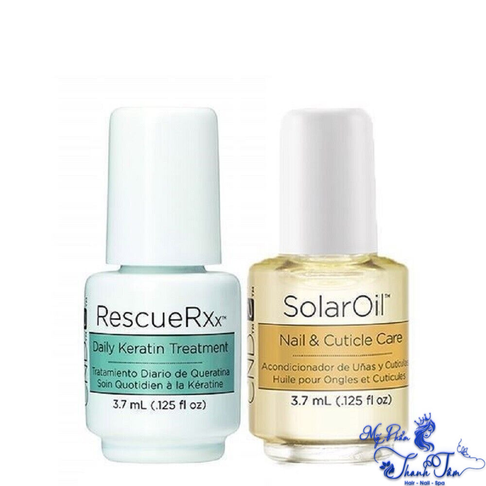 [ LA ] Bộ đôi chăm sóc, dưỡng móng thần thánh CND Solar Oil và Rescue RXx 3.7ml