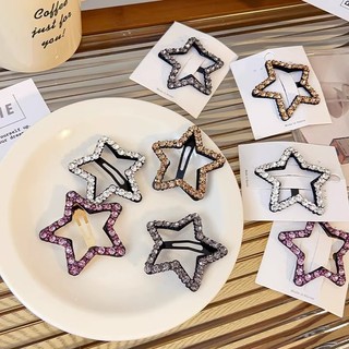 Kẹp Tóc Ngôi Sao Năm Cánh Rỗng Nổ Nổ Kẹp Bb Đa Năng Cho Tóc Gãy